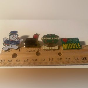 NEW! Teacher Bundle. 4 Pins/Broaches